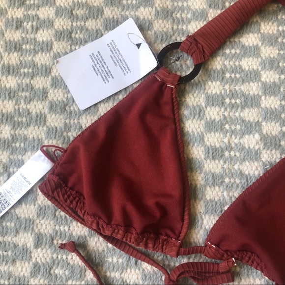 NWT ASOS RING DETAIL HALTER BIKINI TOP - Picture 6 of 7
